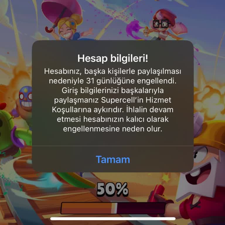 Brawl Stars Hesabım Aile İçi Paylaşım Nedeniyle Haksız Yere Engellendi!