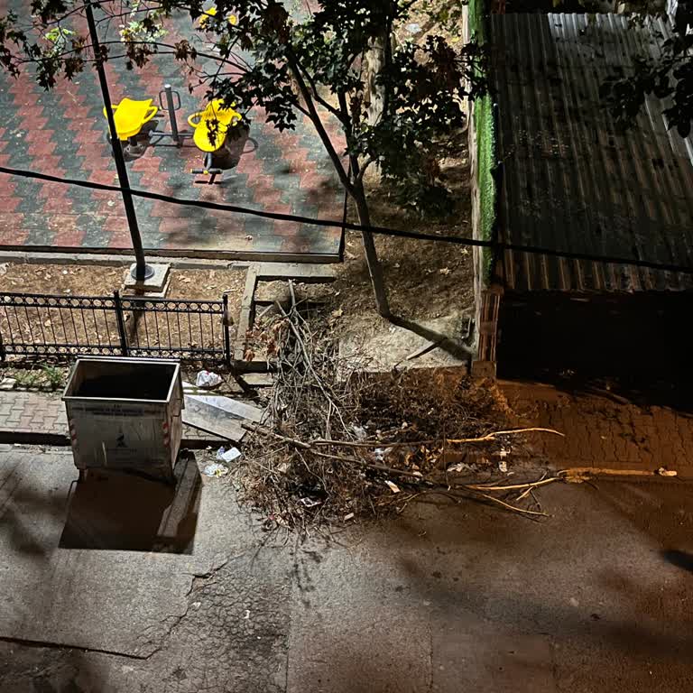 Çocuk Parkı Girişinde Haftalardır Duran Ağaç Parçaları Tehlike Oluşturuyor