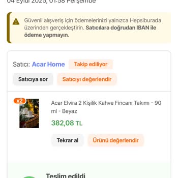 Siparişimde Eksik Fincan Takımı Gönderildi, Satıcı Sorunu Kabul Etmiyor
