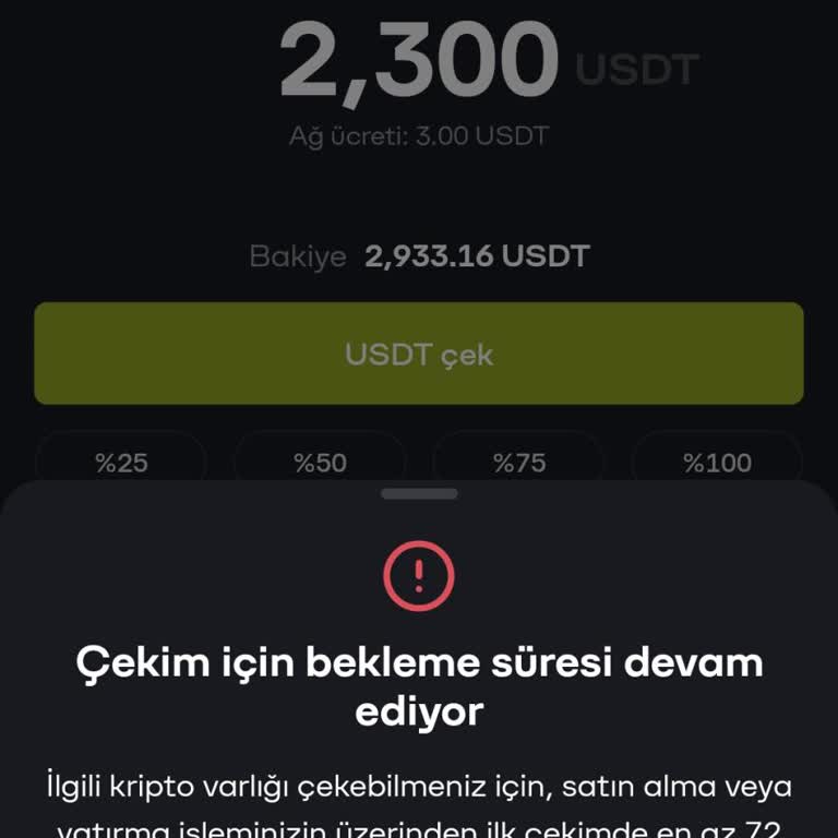 USDT Çekiminde Bekleme Süresi Mağduriyet Yaratıyor, İşlemim Gecikti
