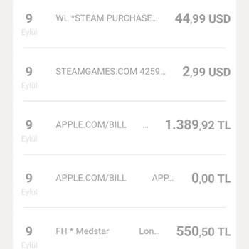Steam Üzerinden Bilgim Dışında Kredi Kartımdan Para Çekildi