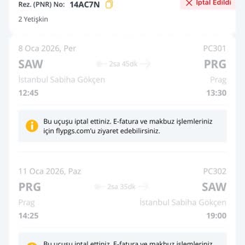 Pegasus Paramın İadesini Bekliyorum