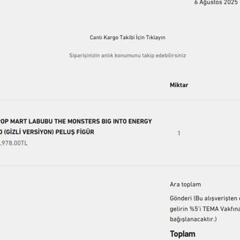 Teslim Edilmeyen Labubu Bebek Siparişi Ve Para İadesi Talebi