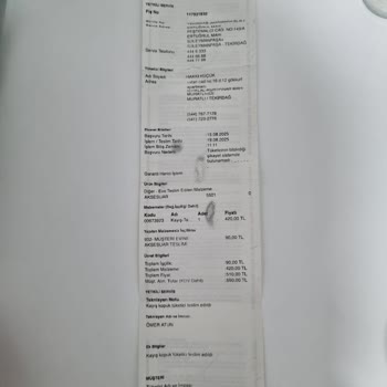 Yanlış Gönderilen Parça Nedeniyle Ücret İadesi Sorunu