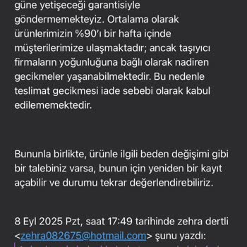 Geç Teslim Edilen Elbise İçin İade Hakkım Reddedildi, Mağduriyetim Giderilmiyor