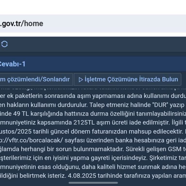 Fazla Faturalandırma Sonrası İade Sürecinde Gecikme Ve Çözüm Eksikliği