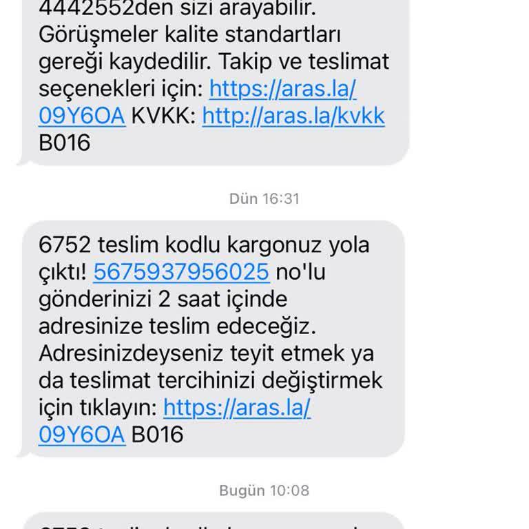 Erzincan Aras Kargo’da Sürekli Teslimat Gecikmesi Ve İletişim Sorunu