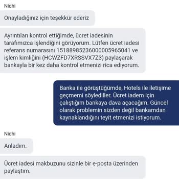 Otel Rezervasyon İadesi İçin Bankadan Çelişkili Bilgiler Ve Geciken Ödeme