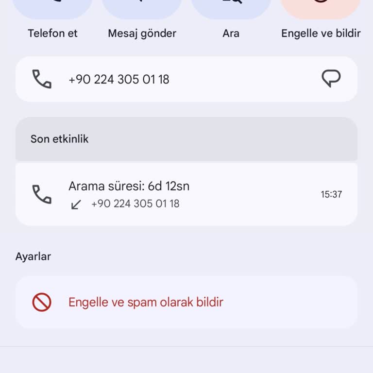 Bilinmeyen Numaradan Resmi Kurum Adına Yapılan Anket Araması Endişesi