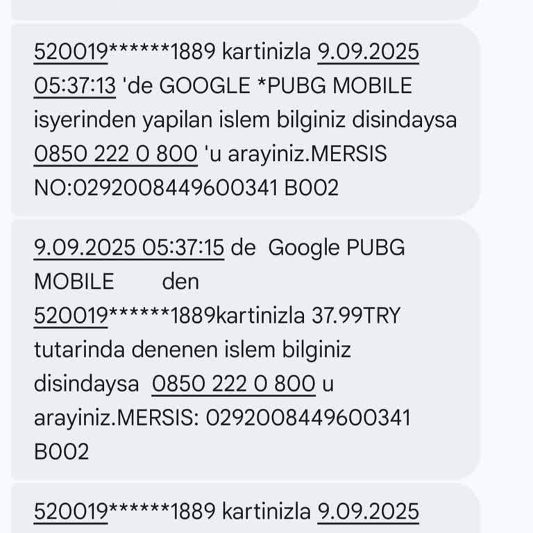 Bilgim Dışında Denizbank Kredi Kartımdan PUBG Üzerinden Yapılan İşlemler Ve İade Talebim