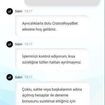Cratos Royal Casino Kazancımı Sahte Hesap Diyerek İptal Etti Paramı Alamıyorum