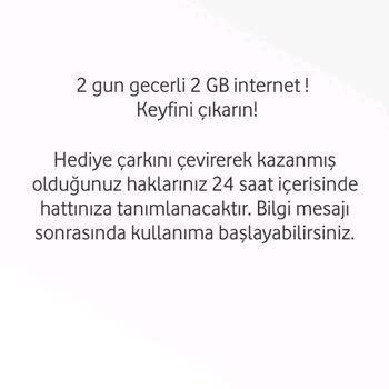 Vodafone Yanımda Çark Ekranında Hediye İnternet Hakkı Yenilenmiyor Mağduriyet Yaşıyorum