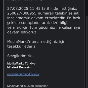 Arızalı Blender İadesinde Çözüm Sunulmadı, Hediye Kartı Veya Ürün Talebim Karşılanmadı
