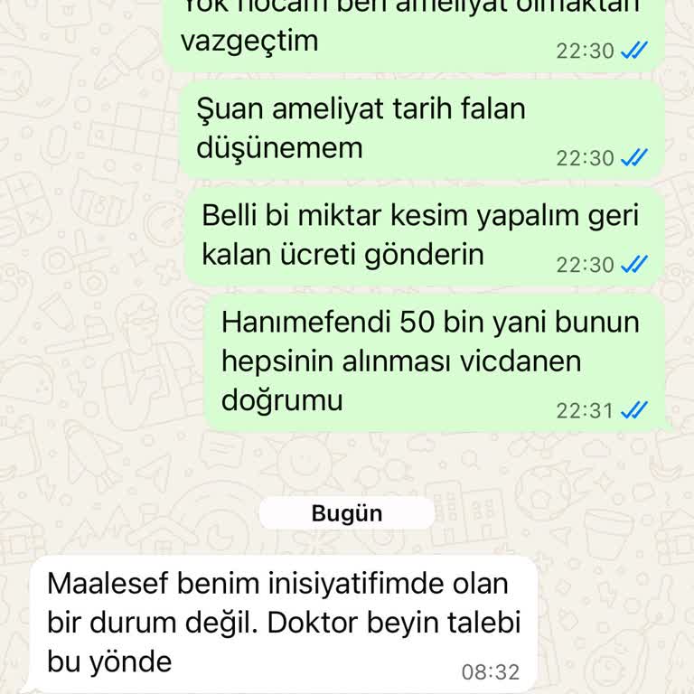 Burun Estetiği Ön Ödemesi İade Edilmedi, Mağduriyet Yaşıyorum