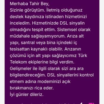 Arıza Kaydına Rağmen İnternet Sorunum Çözülmedi