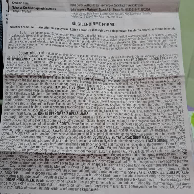 Evkur Cayma Hakkımı Reddetti Ve Yanıltıcı Kayıt Tuttu