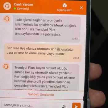 İzinsiz Trendyol Plus Üyeliği Ve Hesaptan Para Çekimi Hakkında Acil Çözüm Talebi