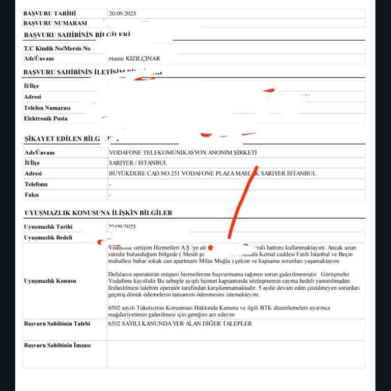 Vodafone'da Sürekli Çekim Problemi Ve Yetersiz Müşteri Hizmeti
