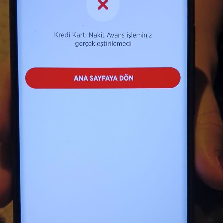Bankkart Genç Nakit Avans İşlemi Sürekli Reddediliyor