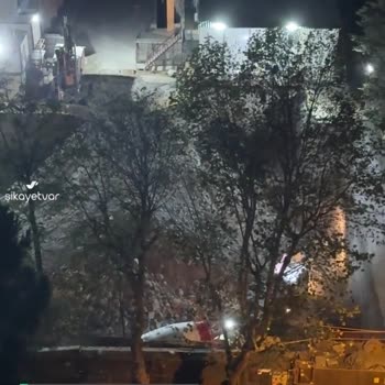 Kadıköy Belediyesi Gece Devam Eden İnşaat
