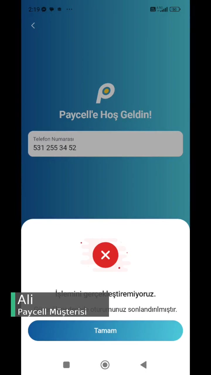 Paycell Güvenlik Nedeniyle Giriş Yapamama videonun kapak resmi