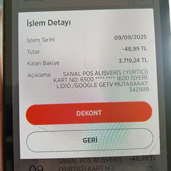 Bilgim Dışında Google Lıdıo Adına Hesabımdan Para Çekildi