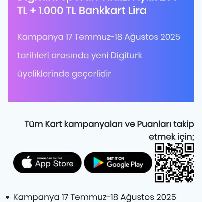 Kampanya Şartlarını Sağladığım Halde 1000 TL Bankkart Lira Ödülüm Verilmedi