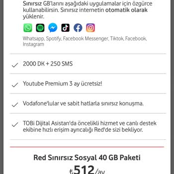 Vodafone Red Youtube Premium Kampanyası Tanımlanmadı, Sorunum Çözülmüyor