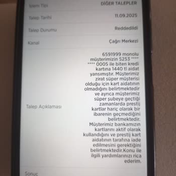 Süper Şube Müşterisine Haber Verilmeden Kredi Kartı Aidatı Yansıtıldı, İade Edilmiyor