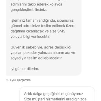 Adres Değişikliği Sorunu Ve Siparişin Hatalı İptali