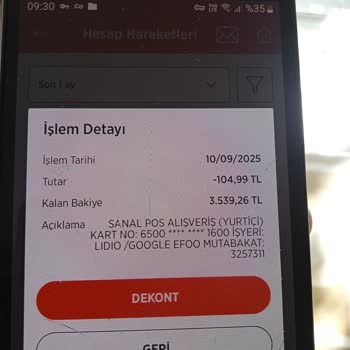 Google Lıdıo Üzerinden Bilgim Dışında Yapılan Yüksek Tutarlı Kart Çekimleri Mağduriyeti