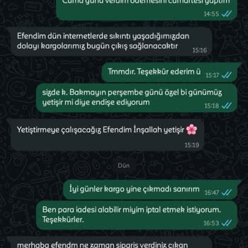 Sipariş Verildi, Ürün Teslim Edilmedi Ve İade Talebim Karşılanmıyor