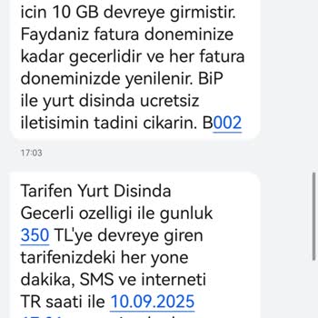 Yurt Dışı Kullanmadığım Halde Faturama Yüksek Ücret Yansıtıldı