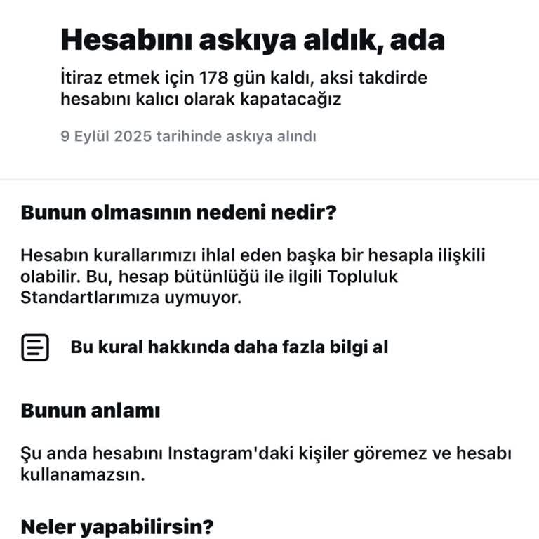 Instagram Hesaplarım Sürekli Askıya Alınıyor Ve Geri Açılmıyor