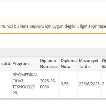 Kariyer Kapısı Başvurularında Mezuniyet Engeli Nedeniyle Başvuru Yapılamıyor
