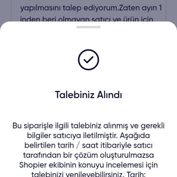 Sipariş Teslim Edilmedi, Ücretim İade Edilmiyor Mağduriyet Yaşıyorum
