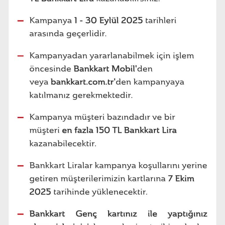 Bankkart Genç Kampanya Puanım Hesabıma Yatırılmadı