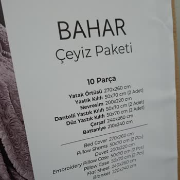 Çeyiz Paketimde Eksik Çıkan Dantelli Yastık Kılıfı İçin Çözüm Bekliyorum
