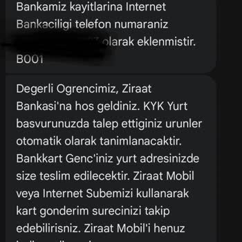 Ziraat Bankkart Genç Kart Şifresi Ve Teslimat Bilgisi Sorunu