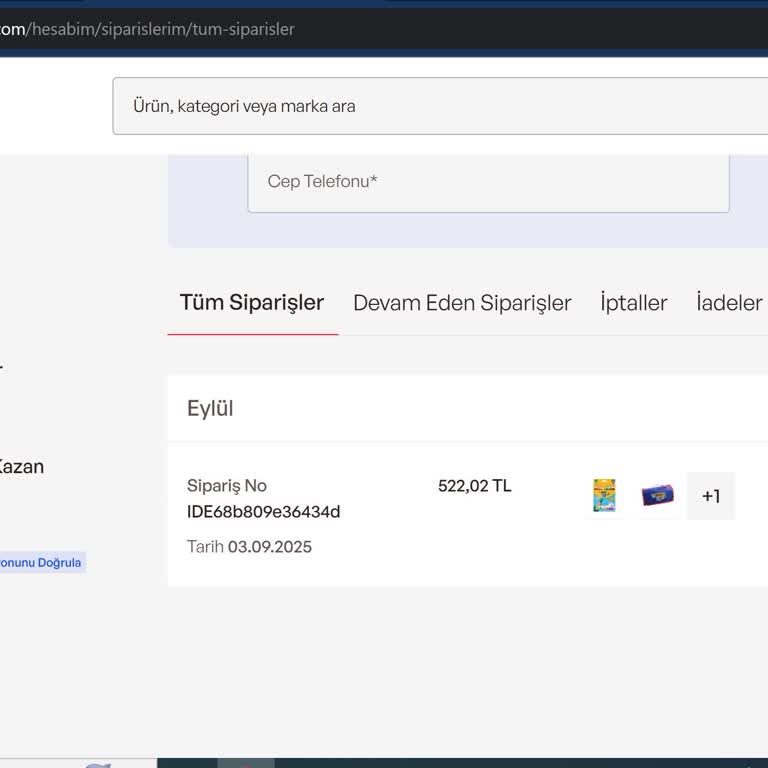 İdefix'ten Aldığım Ürünler 9 Gündür Kargoya Verilmedi