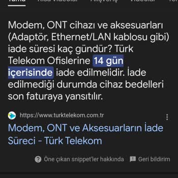 Modem İade Noktalarında Yanlış Yönlendirme Ve Ek Süre Talebi