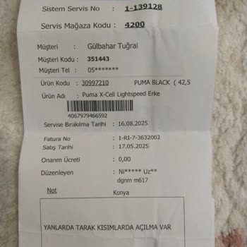 Puma Ayakkabının File Kısmı Kısa Sürede Açıldı Mağaza Çözüm Sunmadı