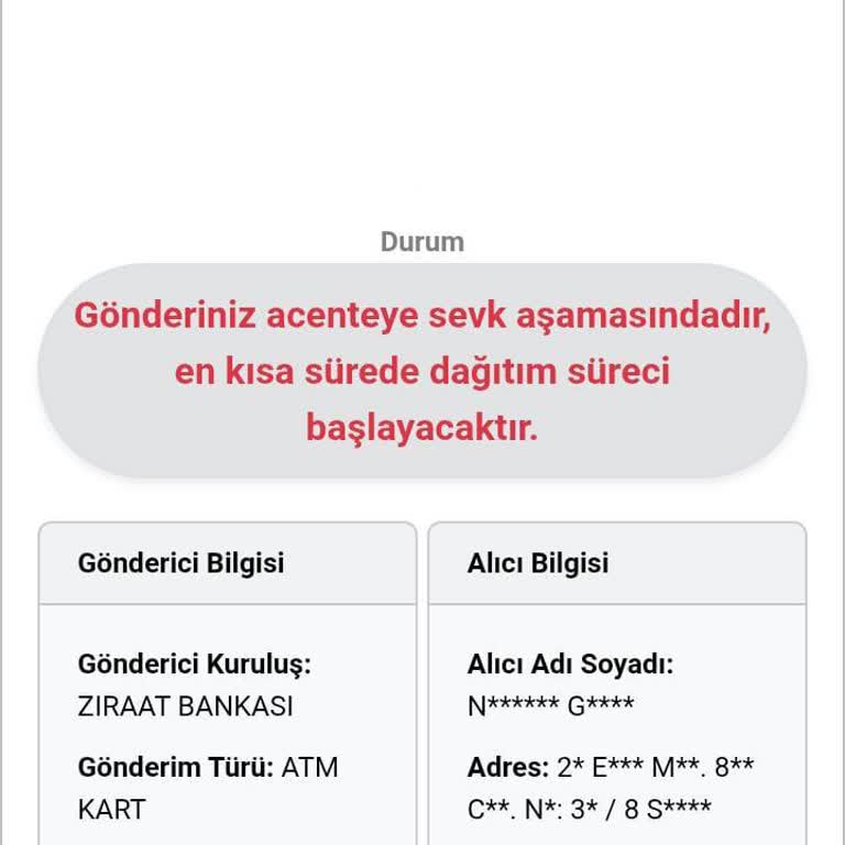 Kuryenet Teslimat Gecikmesi Nedeniyle Kartımı Alamıyor Ve KYK Ödememi Yapamıyorum