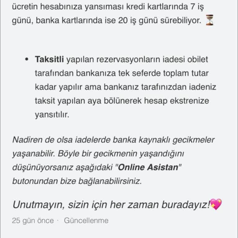 İptal Edilen Araç Kiralama Ücretim 15 Gündür İade Edilmedi