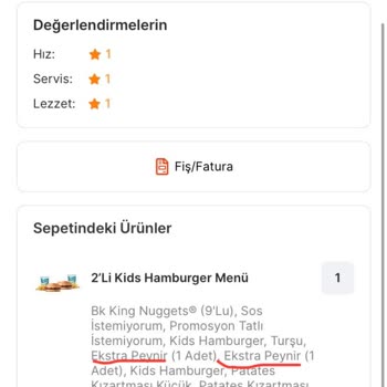Çocuk Menüsünde Saç Çıktı, Siparişim Eksik Ve Yanlış Geldi