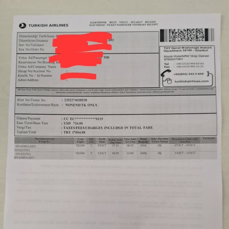 THY Ofisinden Alınan Bilette Yüksek Fiyat Ve Sonradan Ortaya Çıkan Fiyat Farkı Mağduriyeti