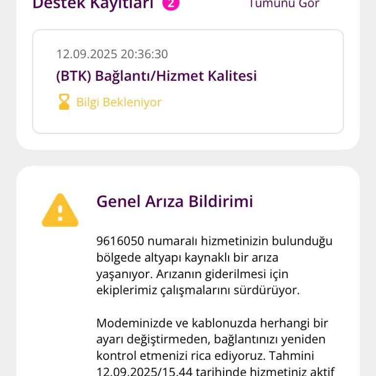 Sürekli Bağlantı Kopması Ve Çözülmeyen Arıza Mağduriyeti