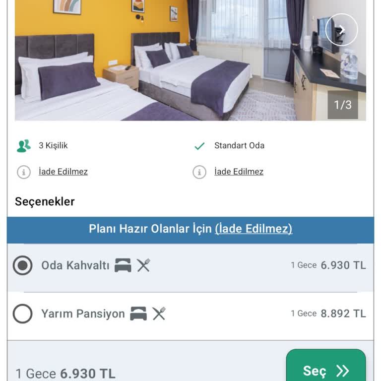 Rezervasyon Sonrası Oda Tipi Farklılığı ve Ücret İade Talebi