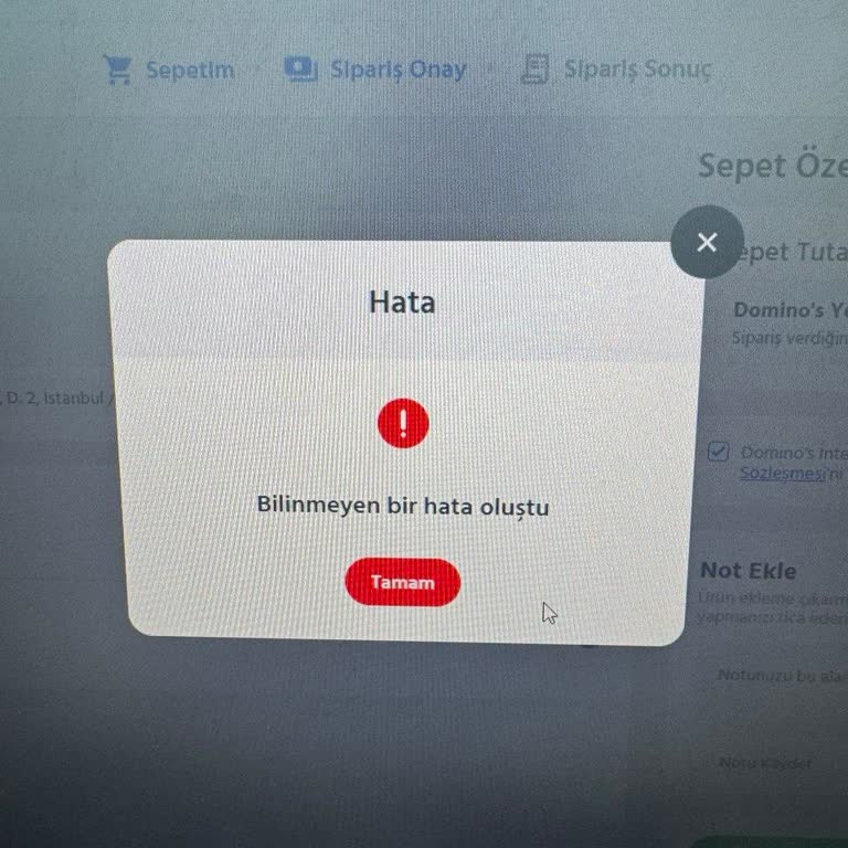 Domino's Cüzdan Bakiyemi Kullanamıyorum, Sorunum Çözülmüyor