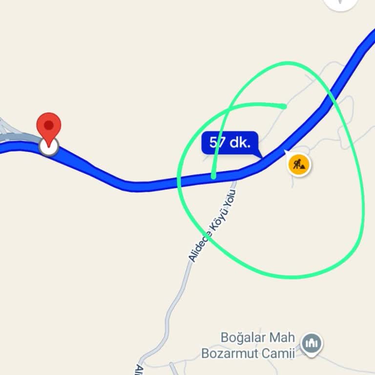 Uyarı Levhası Olmayan Yol Çalışmasında Kaza Tehlikesi Ve Çalışanların Uygunsuz Tavrı